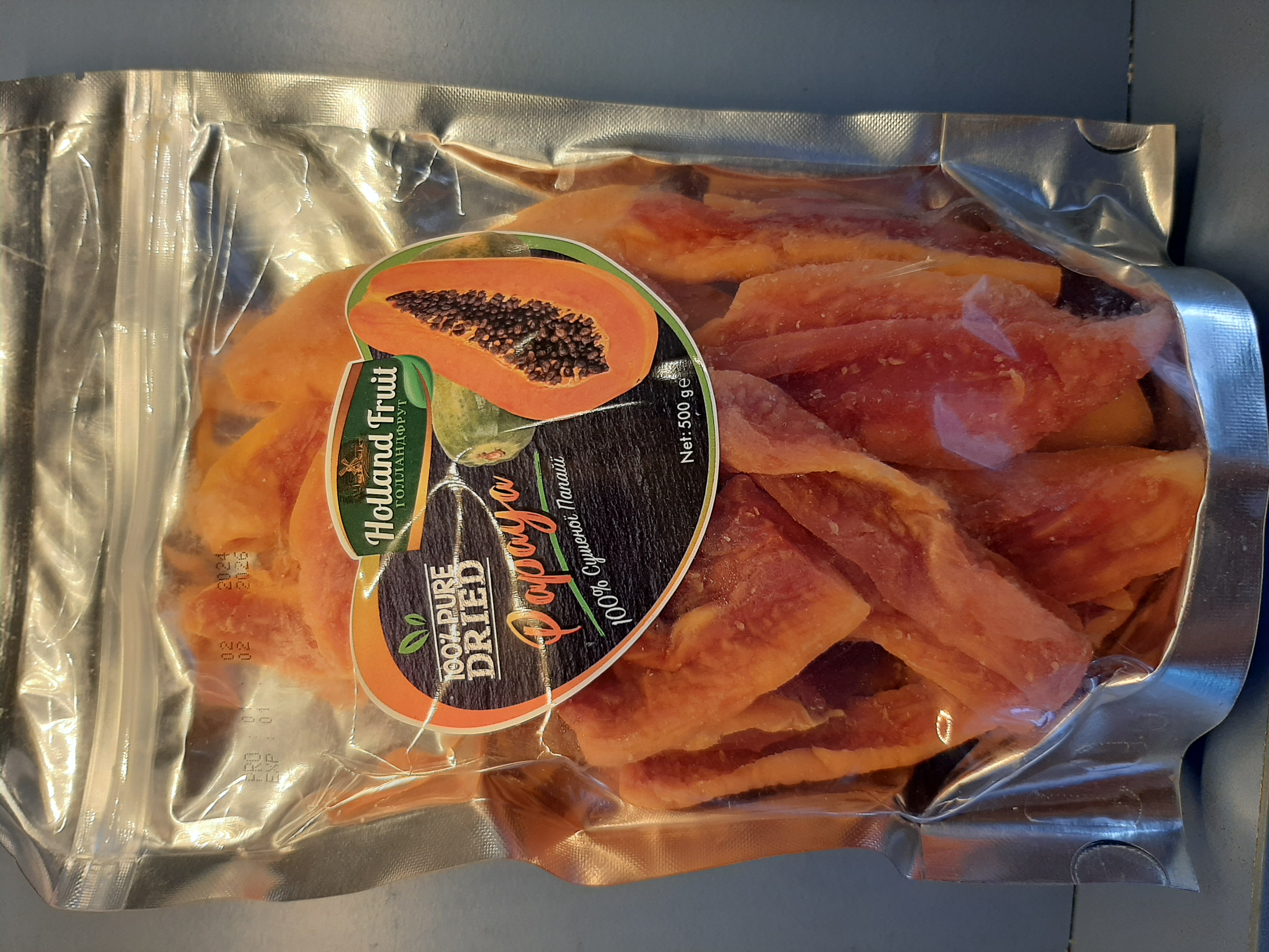 Папая паличка натурална, Holland Fruit 500гр.